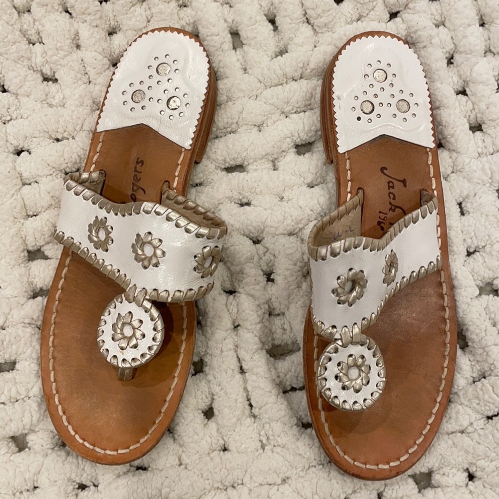 Jack Rogers White Sandals